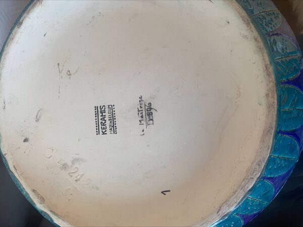 Grand cache pot Keramis Boch La Louviere La Maitrise