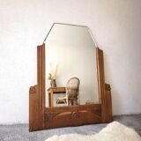 Miroir Vintage Art Déco en Chêne – Années 1920/1930