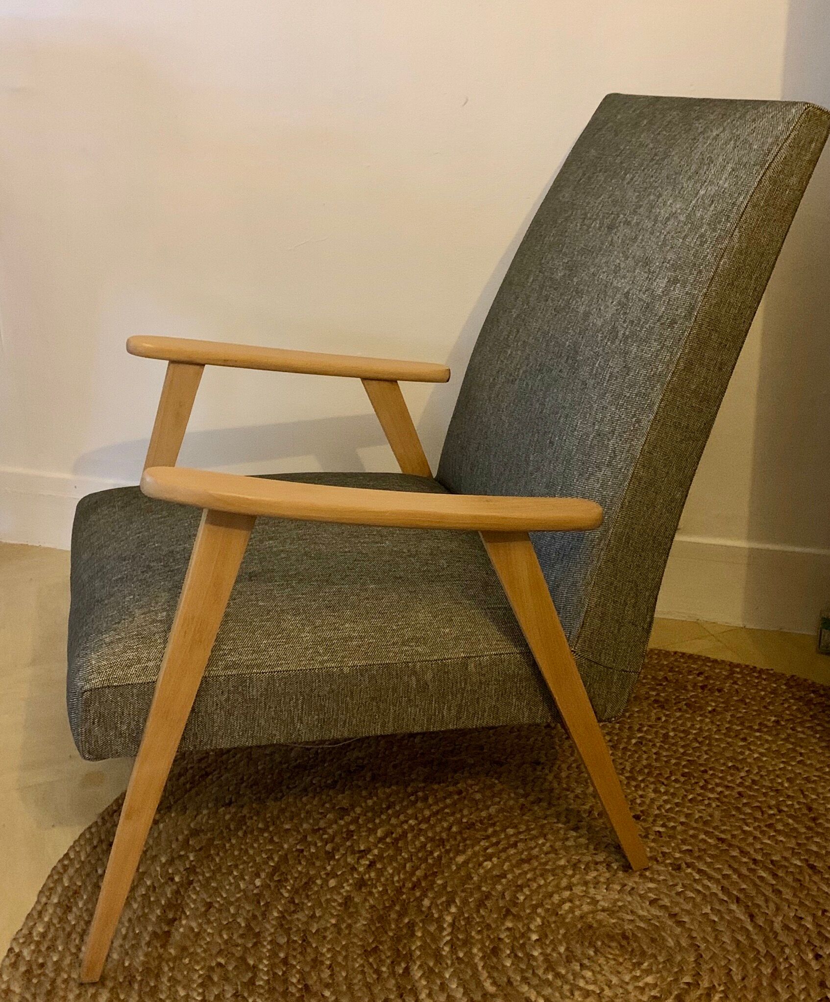 Grey Scandinavian armchair