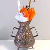 Vintage Copper Umbrella Stand Attr. to Angelo Bragalini, Italy