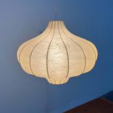 Modern mid-century Cocoon pendant lamp by Friedel Wauer for Goldkant Leuchten, Germany, 1960s.