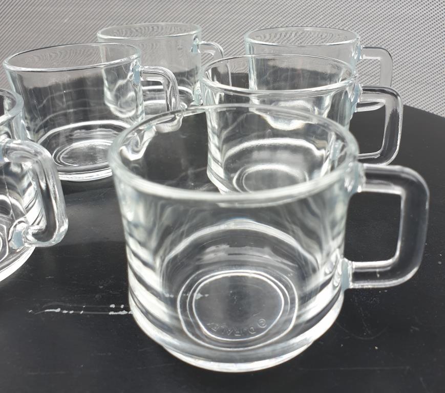 Set 11 cup vintage Duralex transparent glass