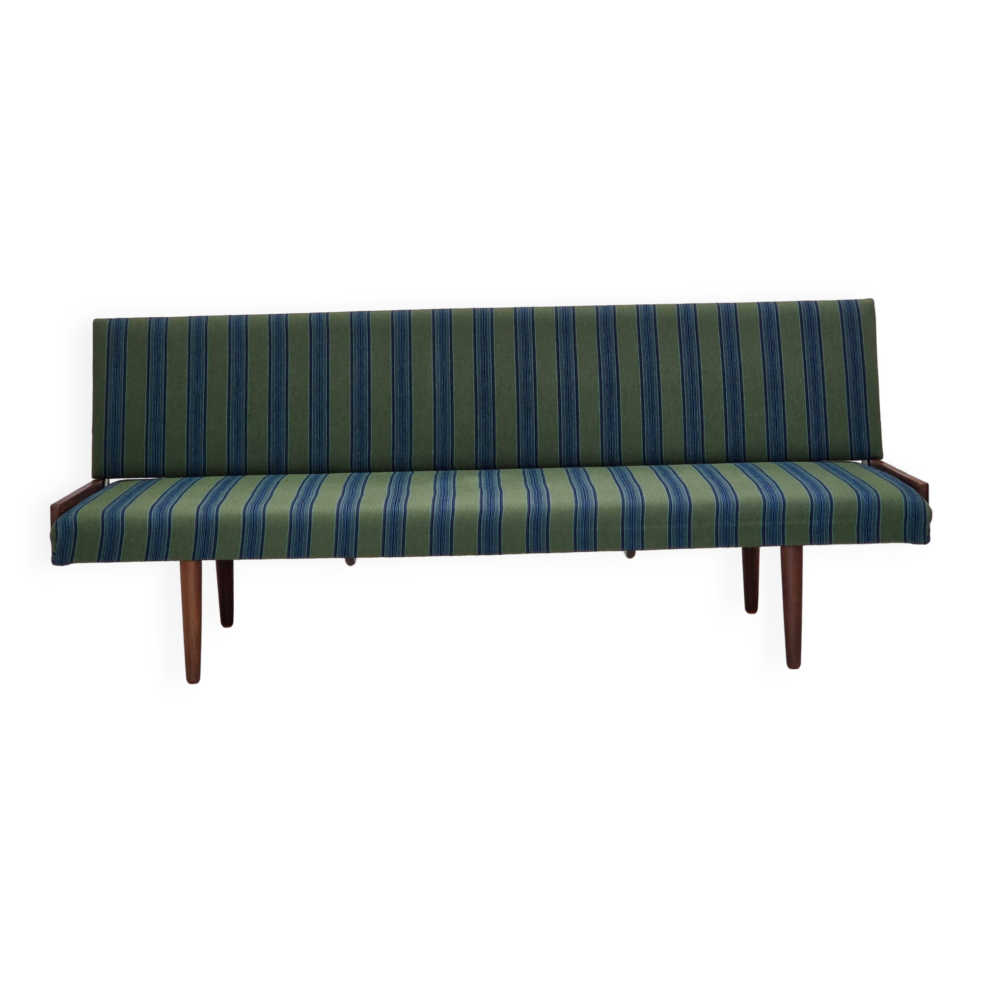 1970s, Danish daybed, furniture wool, solid teak wood, original condition.