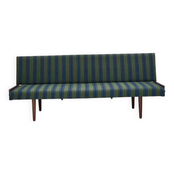 1970s, Danish daybed, furniture wool, solid teak wood, original condition.