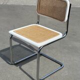 Cesca design chair model b32 in chrome white