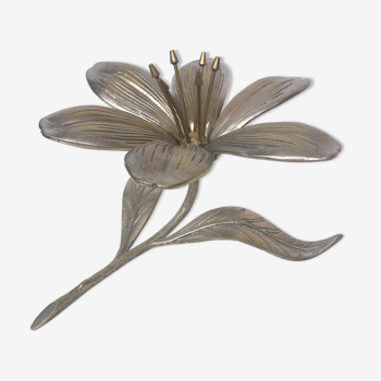 Fleur laiton chromé cendrier et pics apéritif