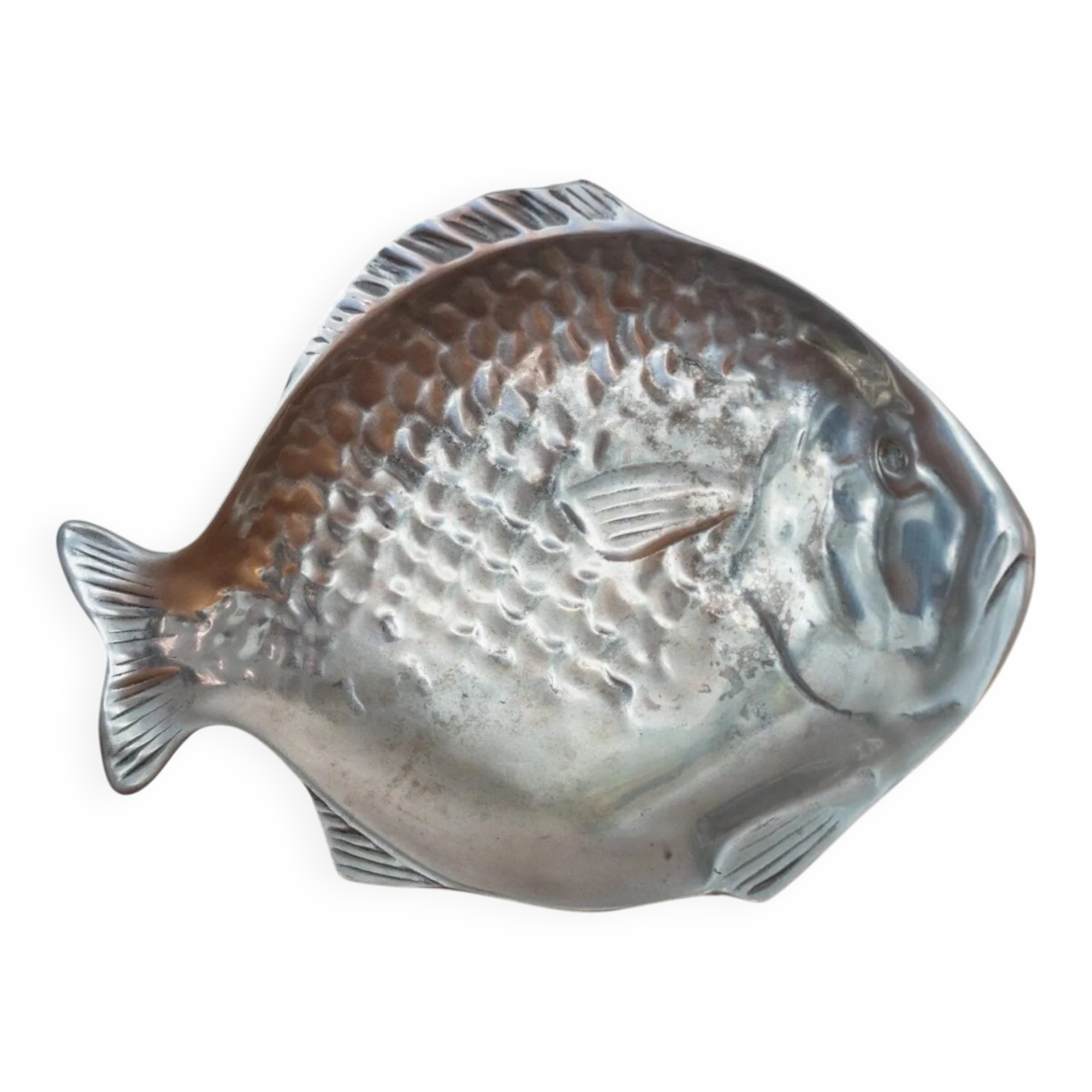 Arthur Court Vintage Fish-Shape Aluminum Tray in Silver – Mid-Century 1970s Design
