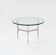 Knut HESTERBERG Round coffee table in glass and polished aluminium