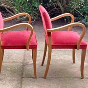 Bridge chairs in Art Deco fabric from the 1950s and vintage.