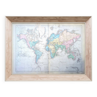 Imprimée en 1879, carte des découvertes