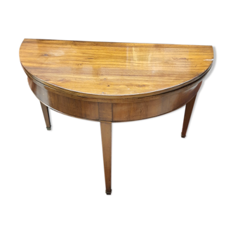 Walnut half moon table