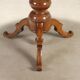 Round walnut table with marquetry of Vittorio Emanuele II