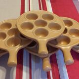 Lot of 6 sandstone caquelons for snails