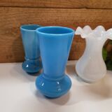 Ensemble de 3 Vases Miniatures en Opaline