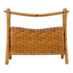 Vintage bamboo magazine rack in bohemian style - 1970s
