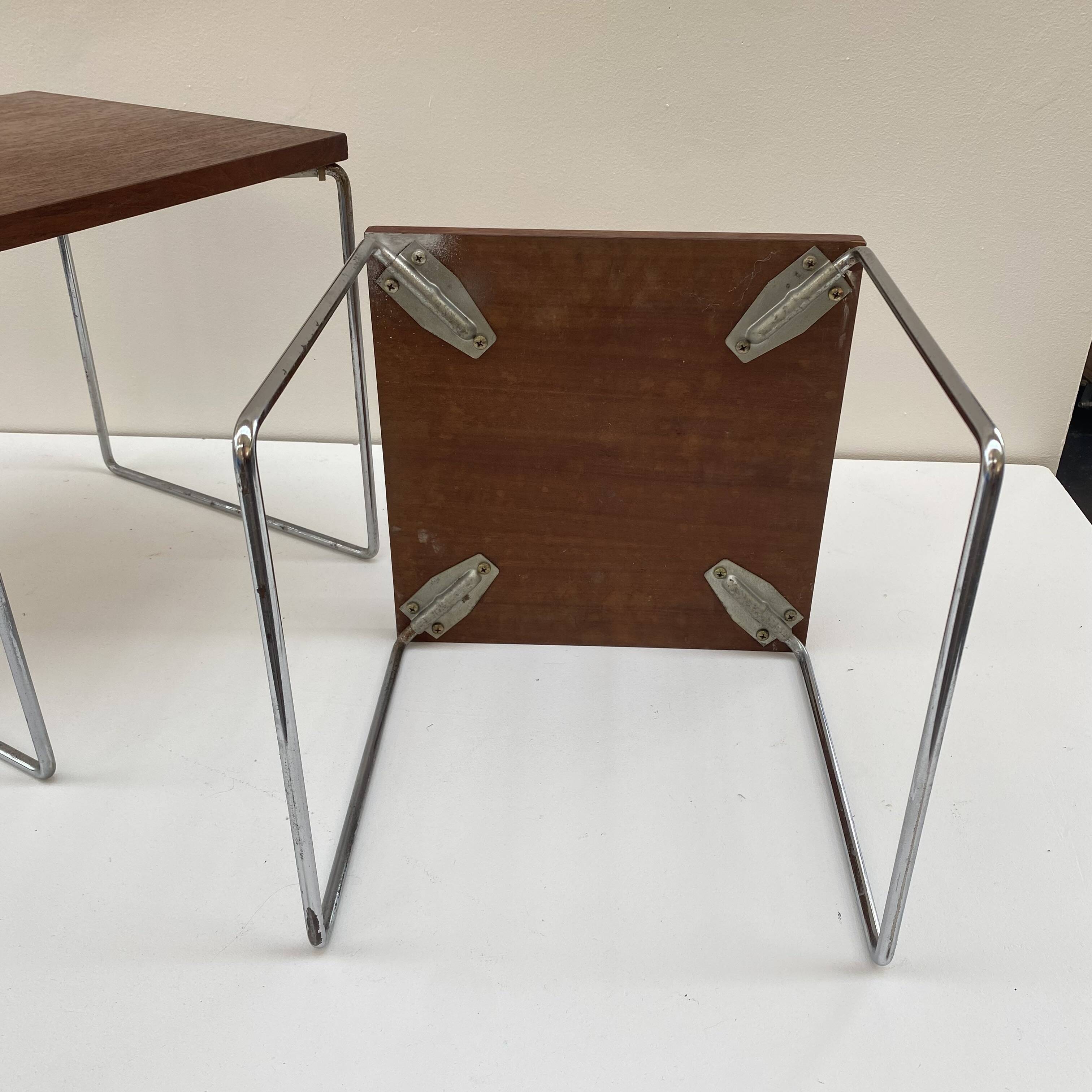 Pair of Brabantia teak nesting tables from the 60s