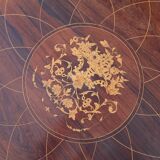 Vintage Neoclassical wooden Game Table-Side Table- Inlay Work-60s
