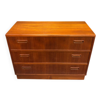 Scandinavian chest of drawers with 3 drawers, 1970s