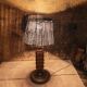 Lampe de table  en bois sculpté style Charles Dudoyout