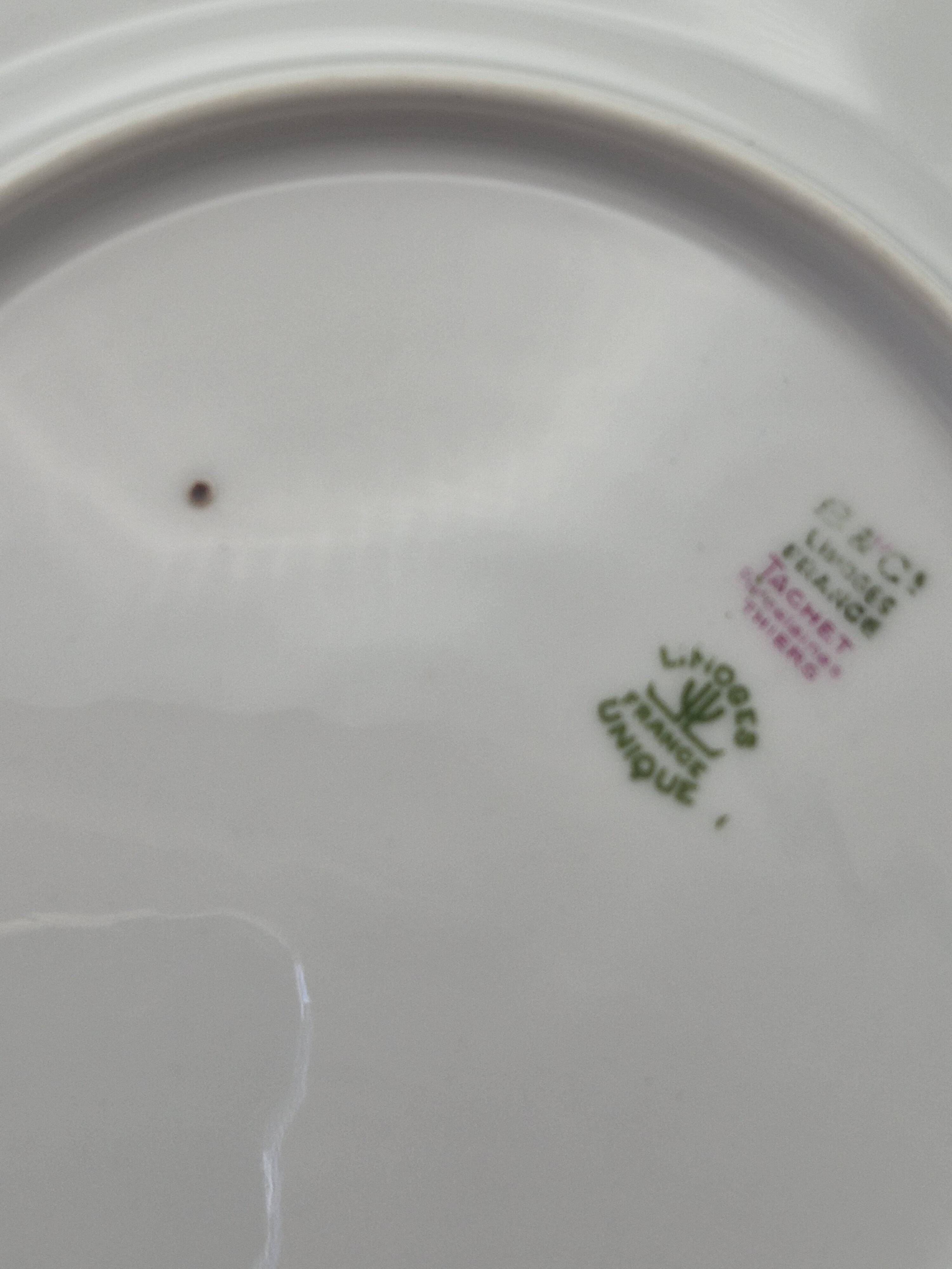 Série de 6 assiettes à dessert Bernardaud Limoges – Art Déco – A714