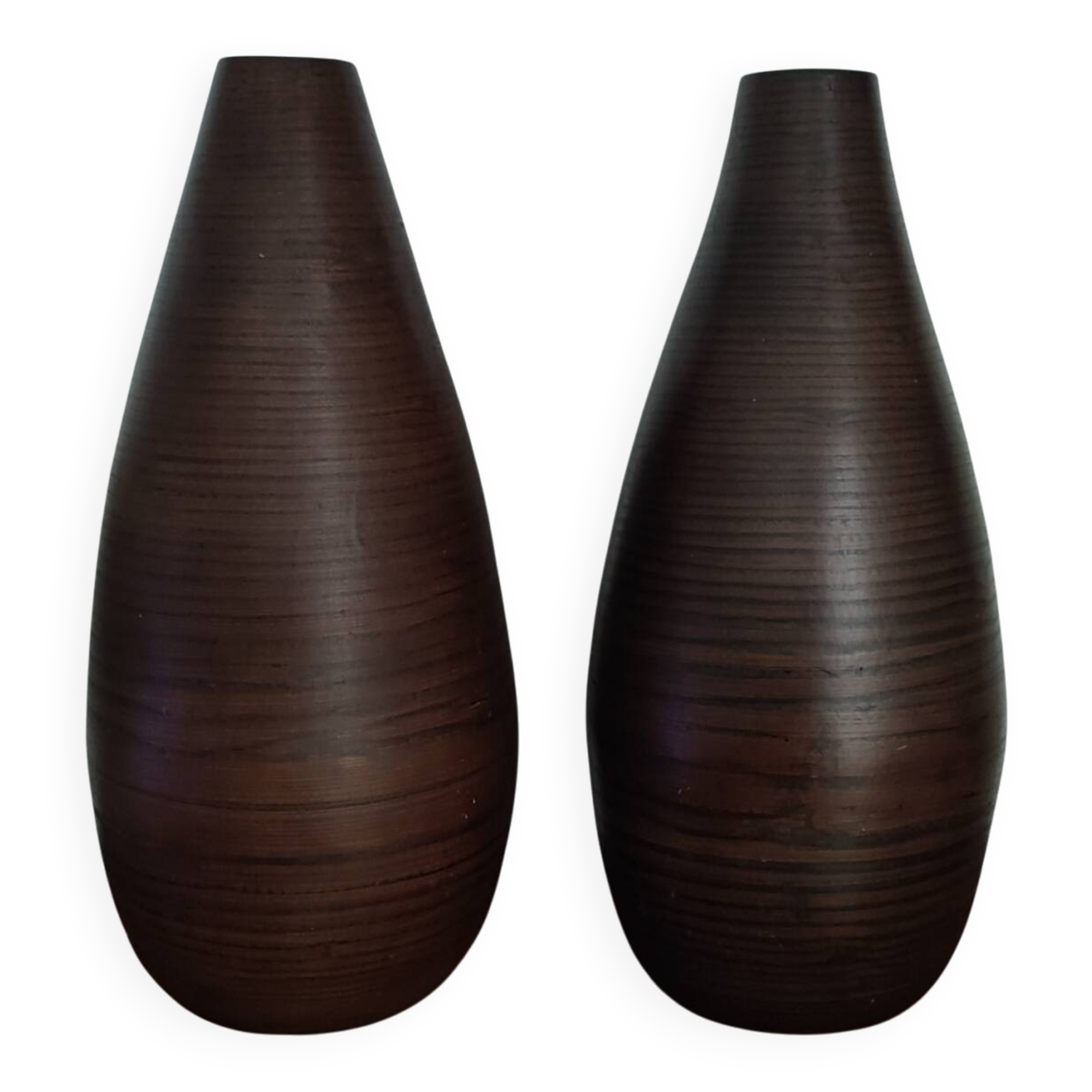 Pair of bamboo vases
