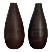 Pair of bamboo vases