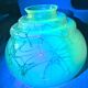 Pair of Art Deco lamp globes (circa 1930) made of blown glass.