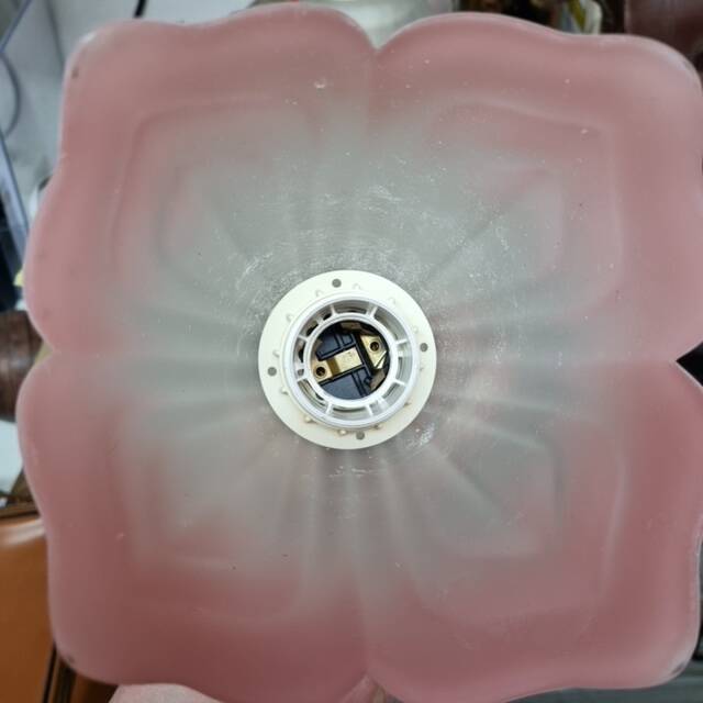 80s pink opaline pendant lights