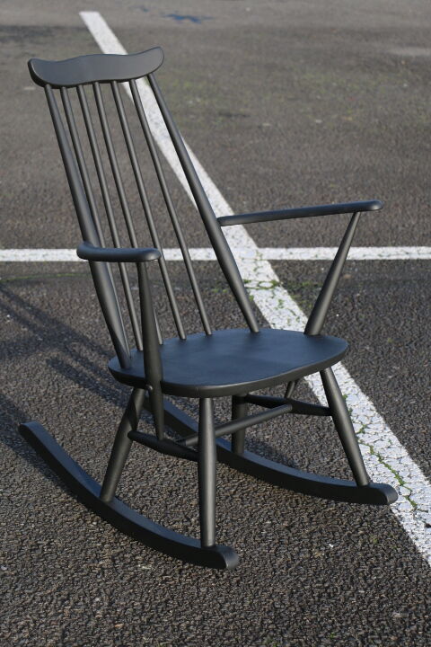 Ercol black rocking chair