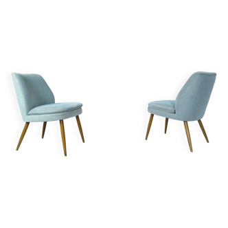 Mid-Century Club Chairs in Mohair by Wilhelm Knoll, 1950s, Set of 2