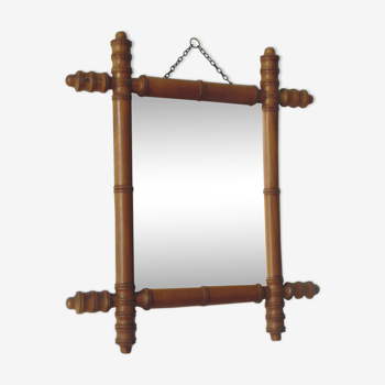 Miroir vintage en bois 37 x 24 cm