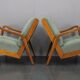 1960s Kozelka and Kropacek Restored Pair of Oak Armchairs, Rare Model