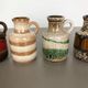 Set of five pottery fat vava "414-16" vases Made by Scheurich, Germany