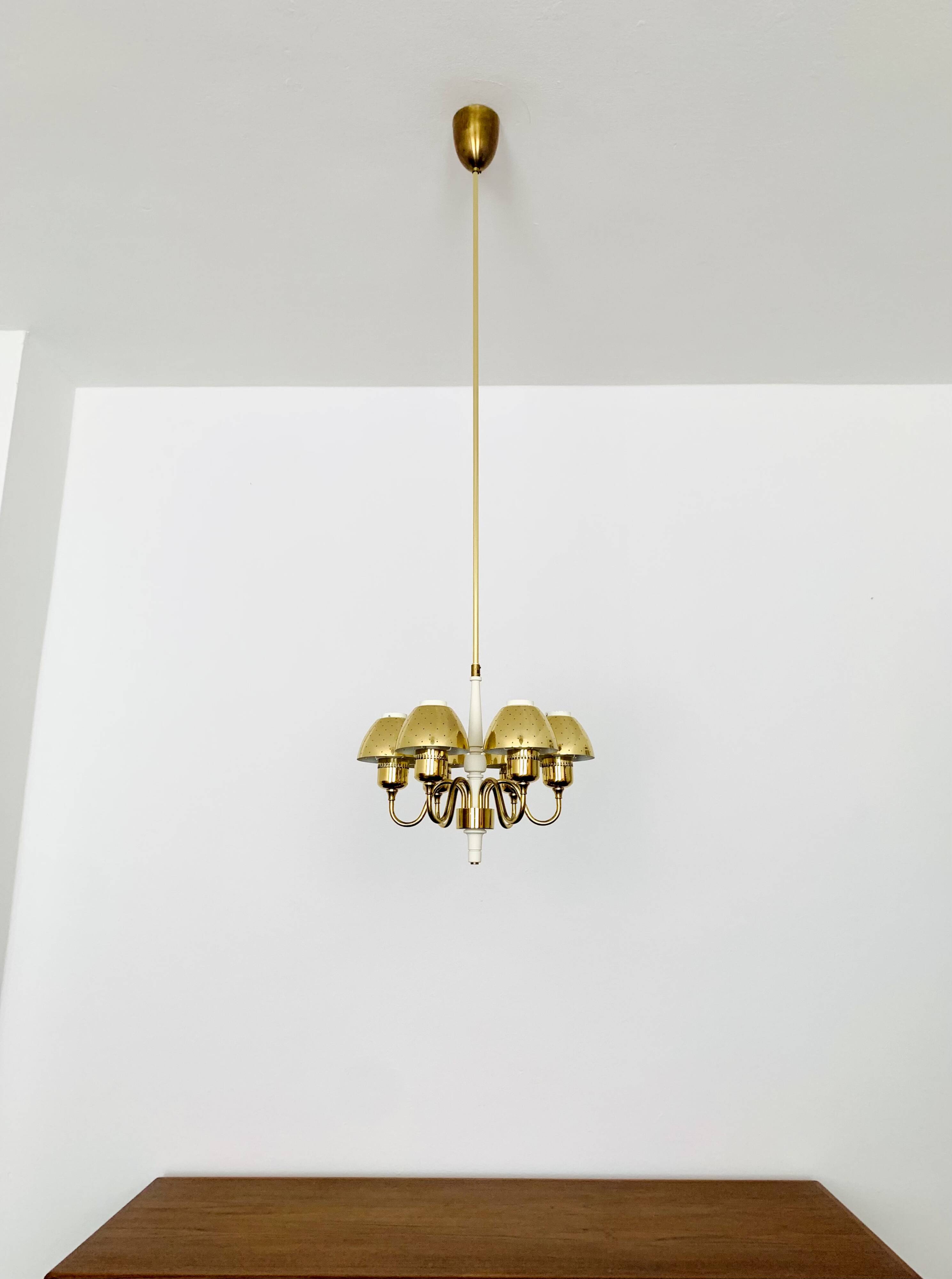 Chandelier en laiton par Hans Agne Jakobsson