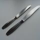 24 Art Deco style stainless steel knives - 12 desserts and 12 cheeses - In boxes
