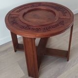 Burmese red teak coffee table