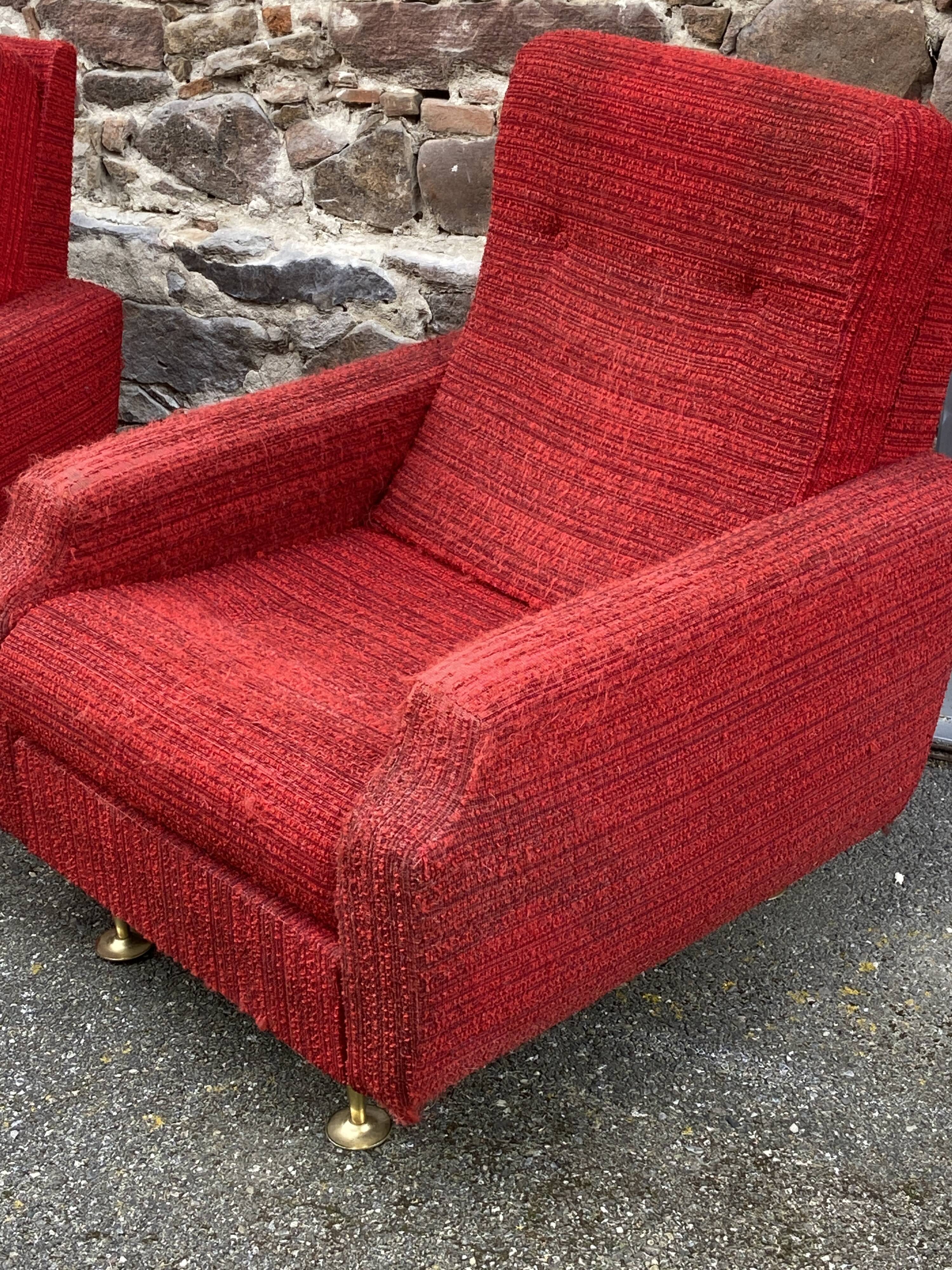 pair of vintage 60s armchairs