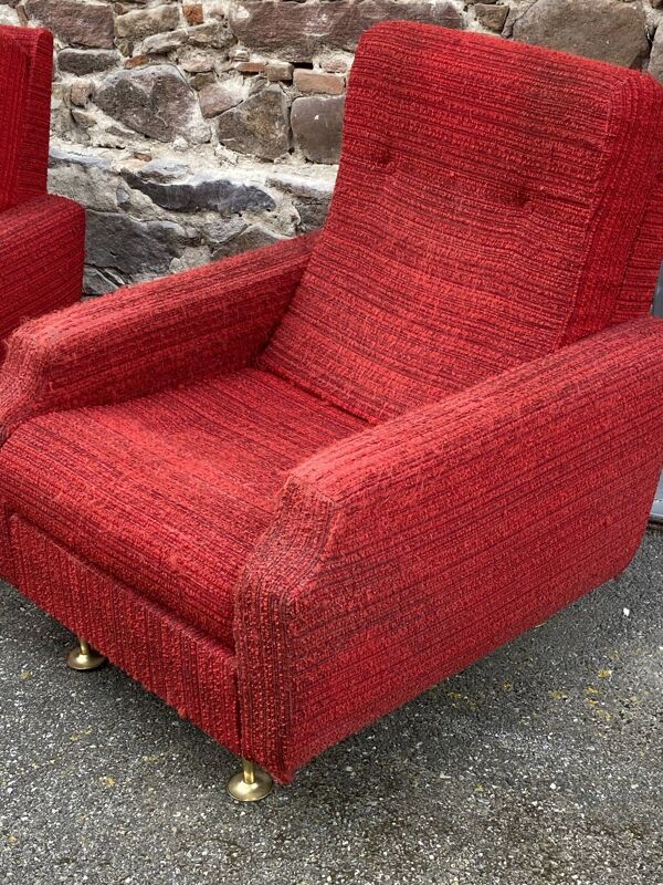 paire de fauteuils vintage 60s