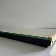 Minimalist rectangular wall mirror with a brass frame, 1960s, Germany
