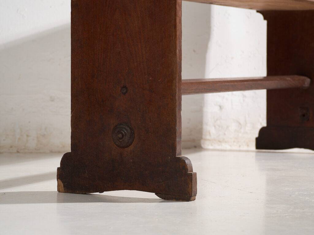 Antique organ bench with drawer in oak – Central Europe, circa 1920