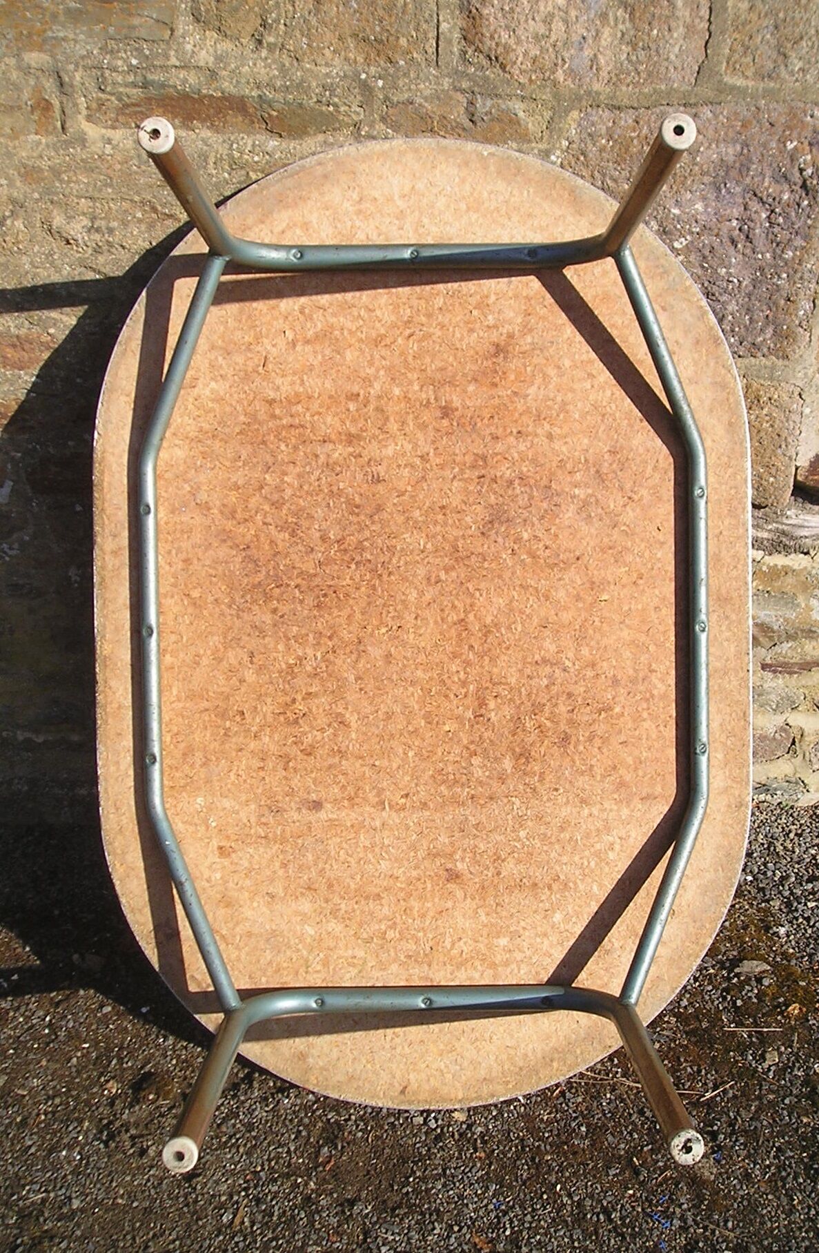 Oval formica coffee table, 70s