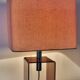Mid-century smokey brown acrylic glass and chrome table lamp, 1970s