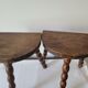 Duo de tabourets brutalistes demi-lunes
