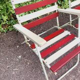 Set of 3 folding garden armchairs