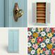 Vintage Parisian wardrobe in grey-blue green.