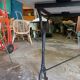 Bistro table marble and wrought iron