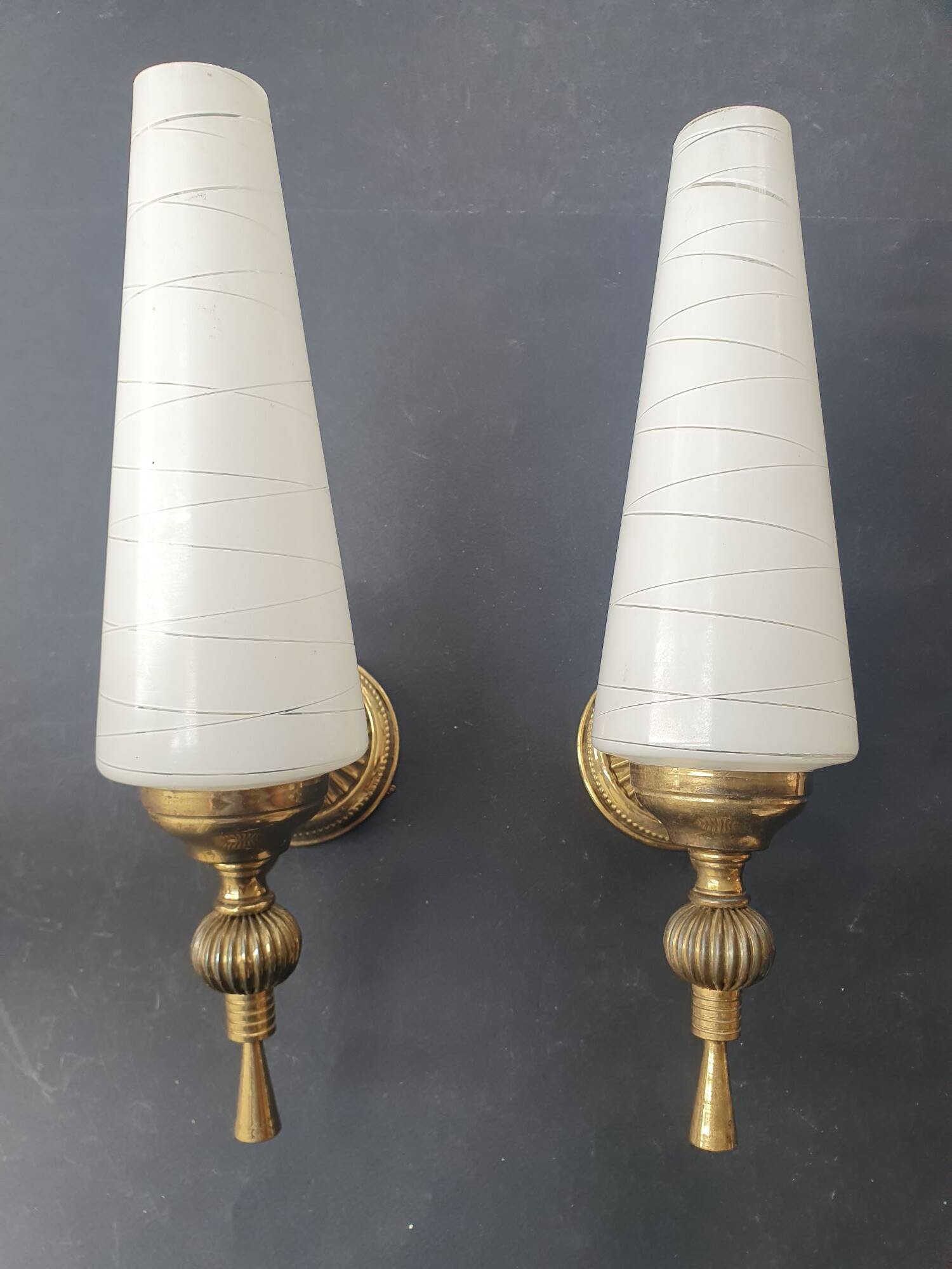Pair of vintage 1960s wall sconces