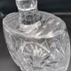 Carafe et  6 verres à cognac en cristal taillé main . Années 60 .