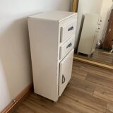 Meuble blanc 2 tiroirs & 1 porte