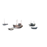 Large Watercolour Seascape (Saint Gilles?) Brittany Low Tide